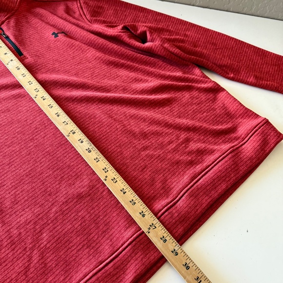 Under Armour Golf Storm Soft Red Fine Striped Quarter Zip Pullover Jacket Men XL - Picture 7 of 8